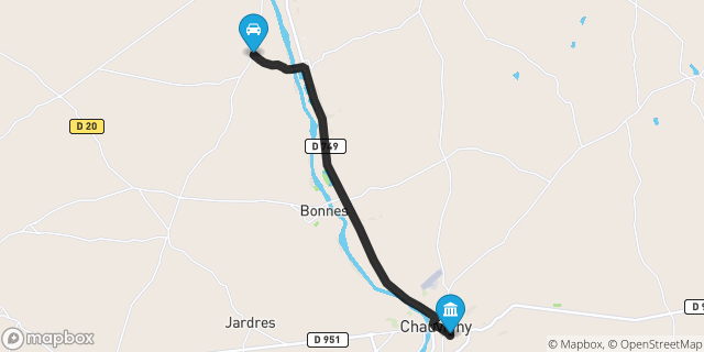 Itinéraire vers Chauvigny