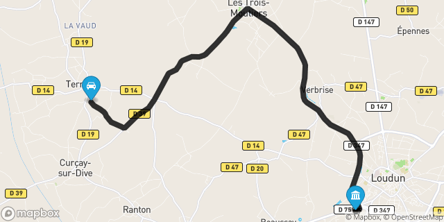 Itinéraire vers Loudun