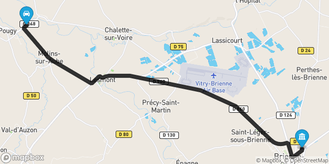 Itinéraire vers Brienne-le-Château