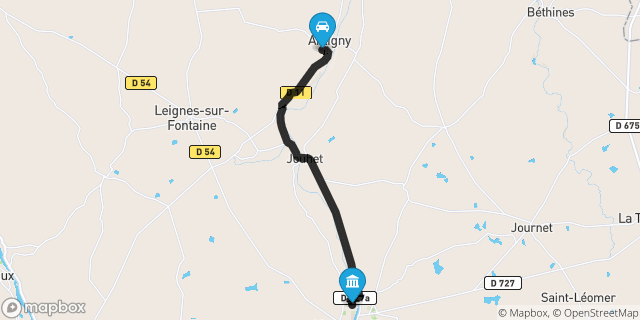 Itinéraire vers Montmorillon