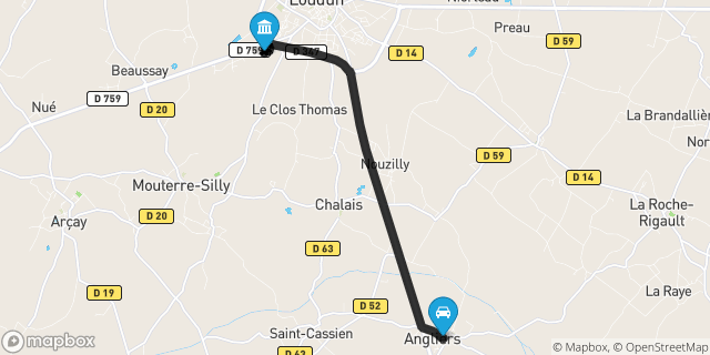 Itinéraire vers Loudun