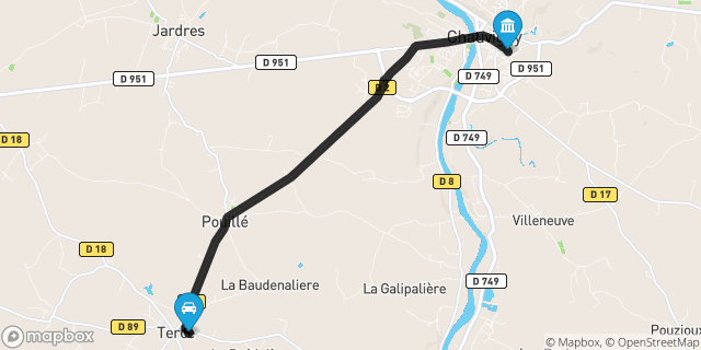 Itinéraire vers Chauvigny