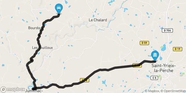 Itinéraire vers Saint-Yrieix-la-Perche