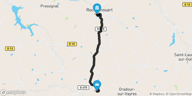 Itinéraire vers Rochechouart