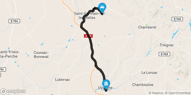 Itinéraire vers Uzerche