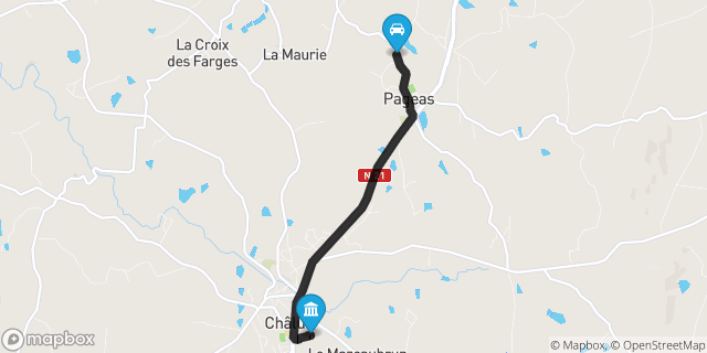Itinéraire vers Chalus