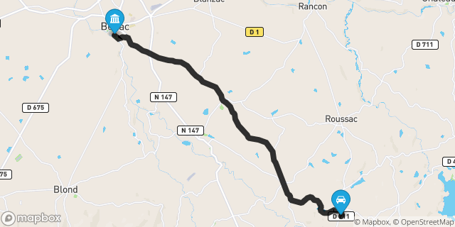 Itinéraire vers Bellac