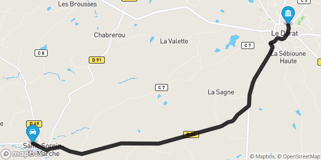 Itinéraire vers Le Dorat