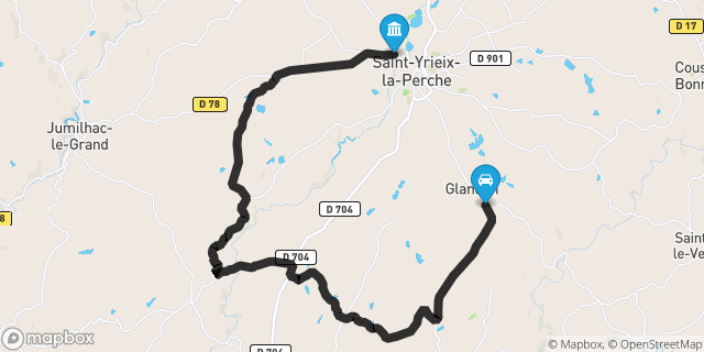 Itinéraire vers Saint-Yrieix-la-Perche
