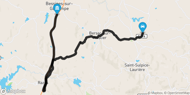 Itinéraire vers Bessines-sur-Gartempe