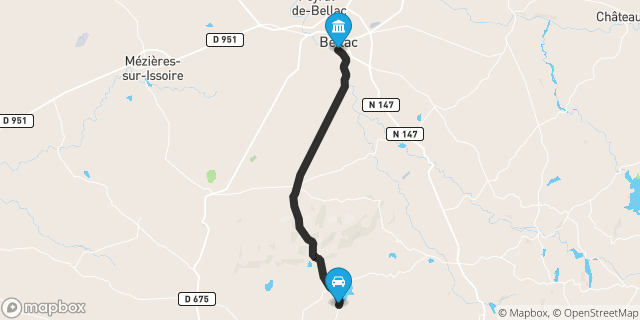 Itinéraire vers Bellac