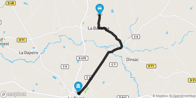 Itinéraire vers Le Dorat