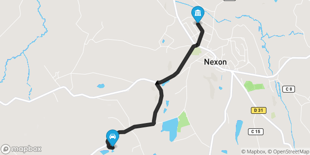 Itinéraire vers Nexon