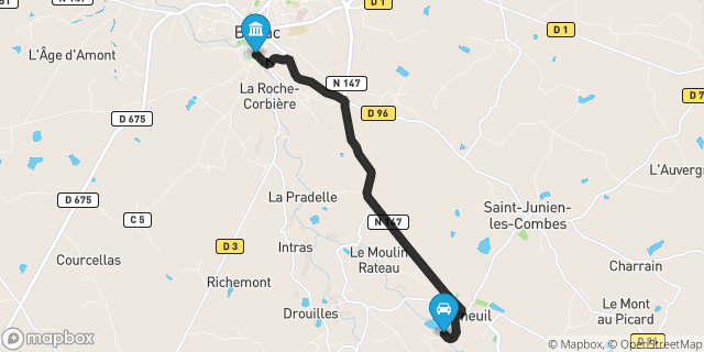 Itinéraire vers Bellac