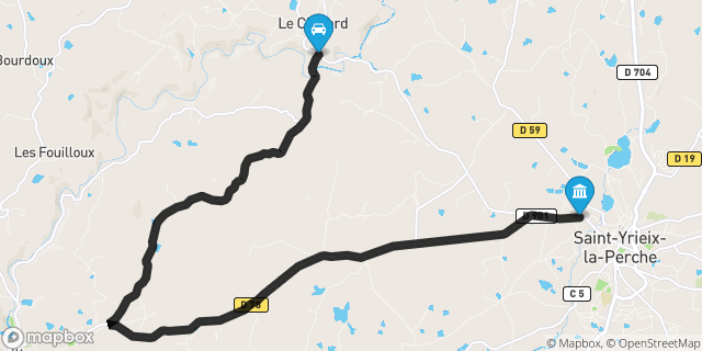 Itinéraire vers Saint-Yrieix-la-Perche