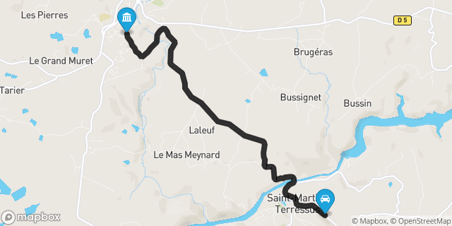 Itinéraire vers Ambazac