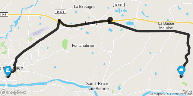 Itinéraire vers Saint-Junien