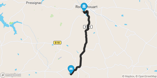 Itinéraire vers Rochechouart