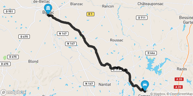 Itinéraire vers Bellac