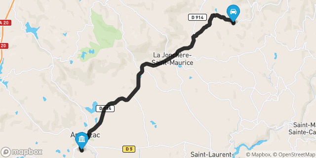 Itinéraire vers Ambazac
