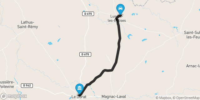 Itinéraire vers Le Dorat