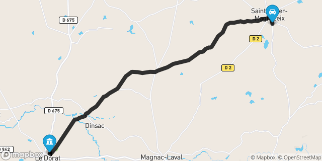 Itinéraire vers Le Dorat
