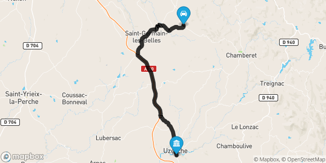Itinéraire vers Uzerche