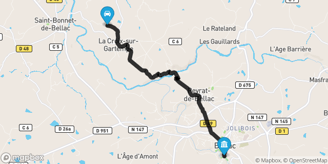 Itinéraire vers Bellac