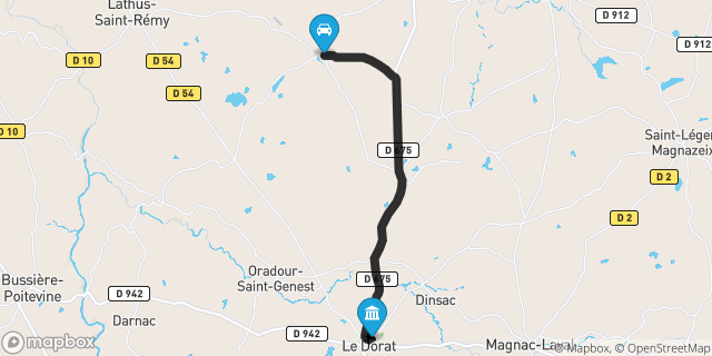 Itinéraire vers Le Dorat