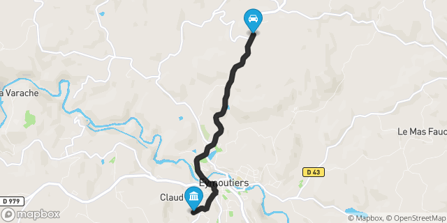 Itinéraire vers Eymoutiers