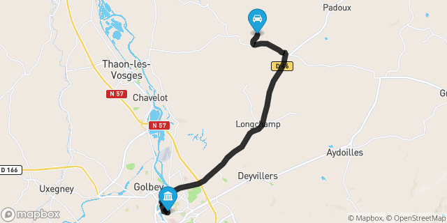 Itinéraire vers Épinal