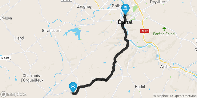 Itinéraire vers Épinal