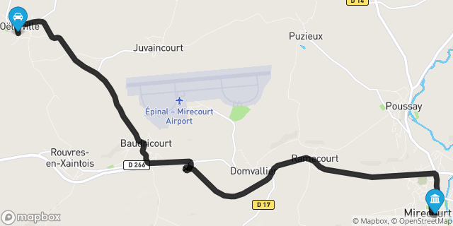 Itinéraire vers Mirecourt