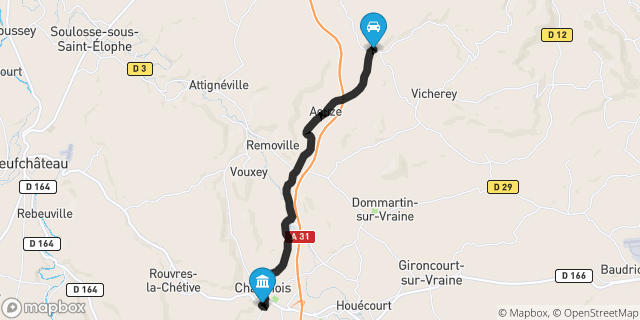 Itinéraire vers Châtenois