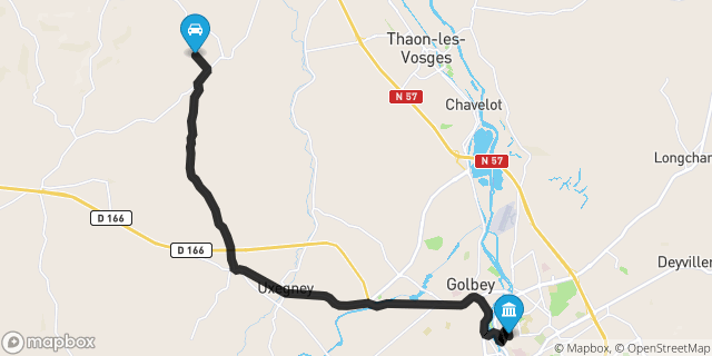Itinéraire vers Épinal