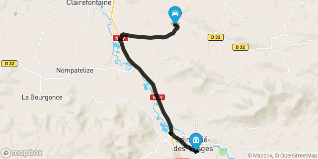 Itinéraire vers Saint-Dié-des-Vosges
