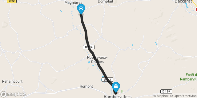 Itinéraire vers Rambervillers