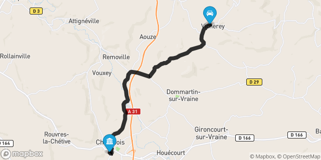 Itinéraire vers Châtenois