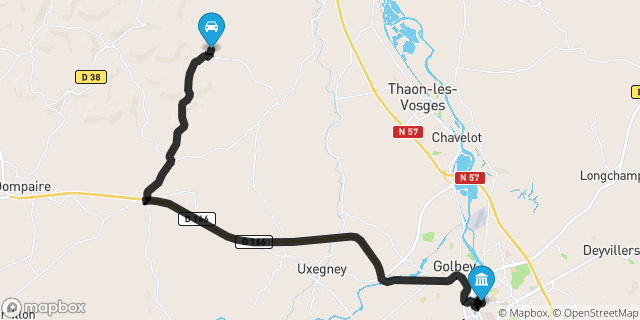 Itinéraire vers Épinal
