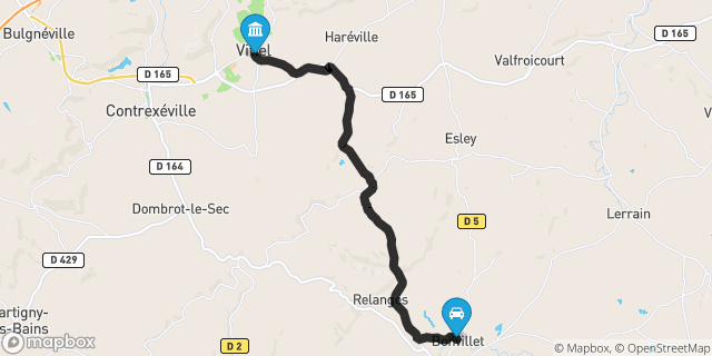 Itinéraire vers Vittel