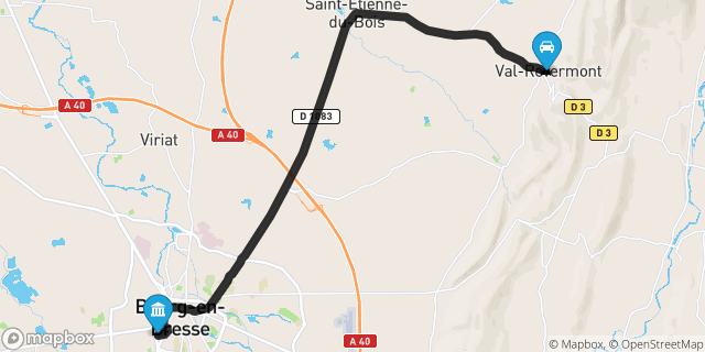 Itinéraire vers Bourg-en-Bresse