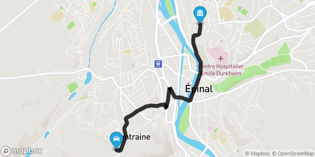 Itinéraire vers Épinal