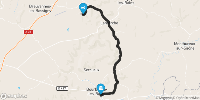 Itinéraire vers Bourbonne-les-Bains