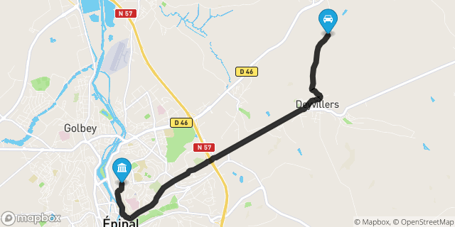 Itinéraire vers Épinal