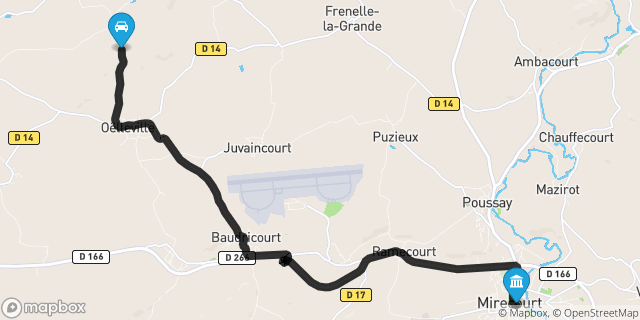 Itinéraire vers Mirecourt