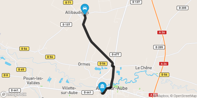 Itinéraire vers Arcis-sur-Aube