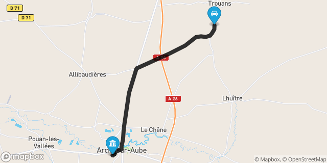 Itinéraire vers Arcis-sur-Aube