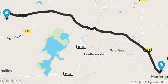 Itinéraire vers Montier-en-Der