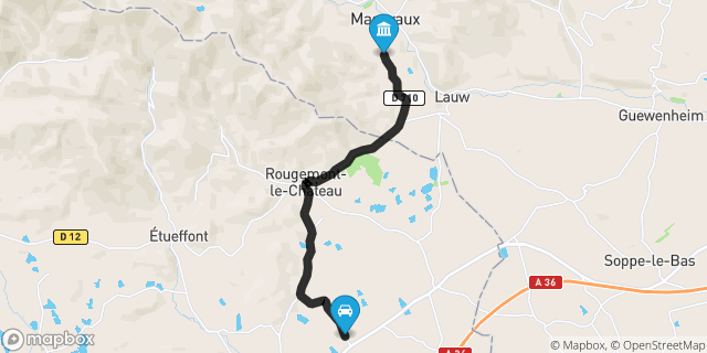 Itinéraire vers Masevaux