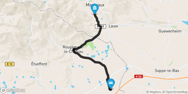 Itinéraire vers Masevaux